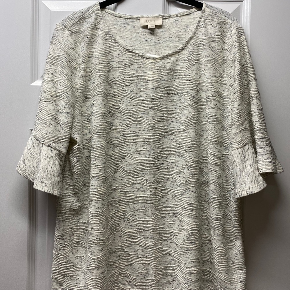 The LOFT ruffle sleeve top.